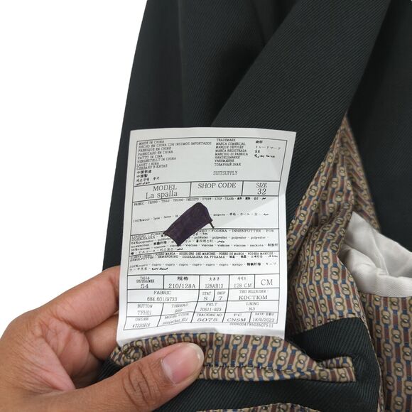 SUITSUPPLY Men 54S SHORT La Spalla Brescia Suit Green Blazer Pants Wool NEW FLAW - Picture 6 of 16